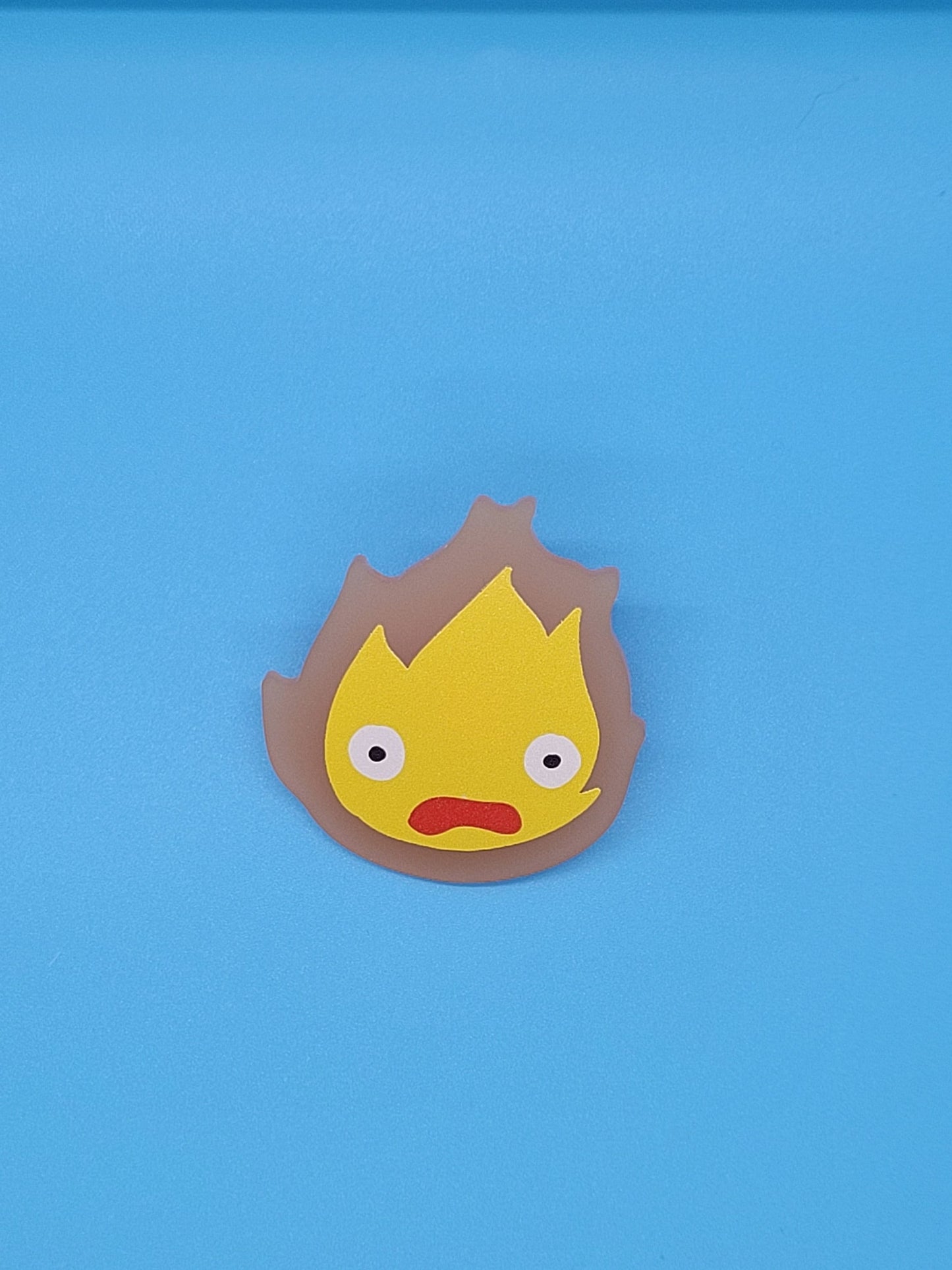 Studio Ghibli Frosted Acrylic Pins- Calcifer, Ponyo, Kodama, Totoro