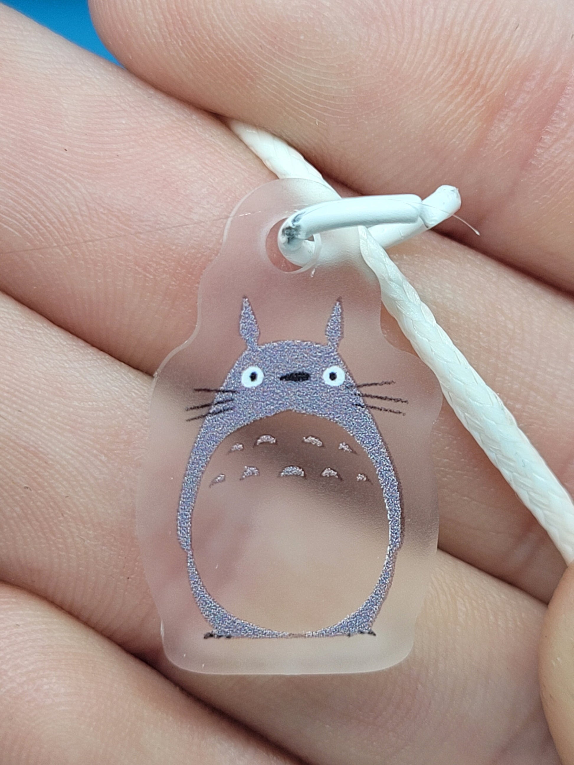 Frosted Acrylic My Neighbor Totoro Dangle Earrings + Cord Necklace